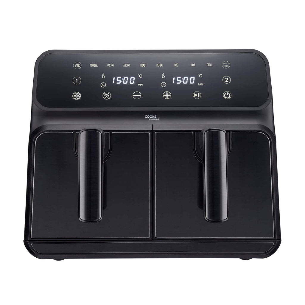Friteuse à double cuisson numérique 8 L | Noir