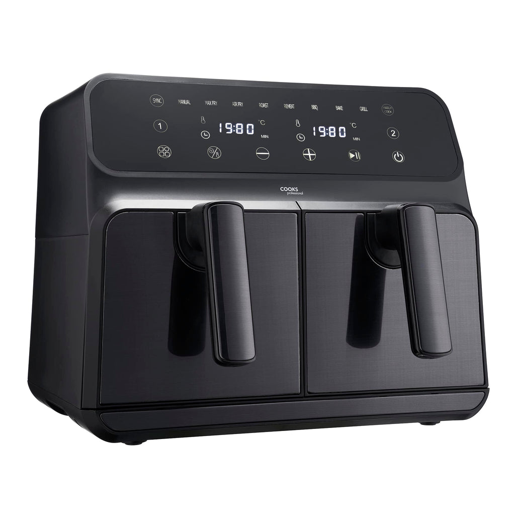 Friteuse à double cuisson numérique 8 L | Noir