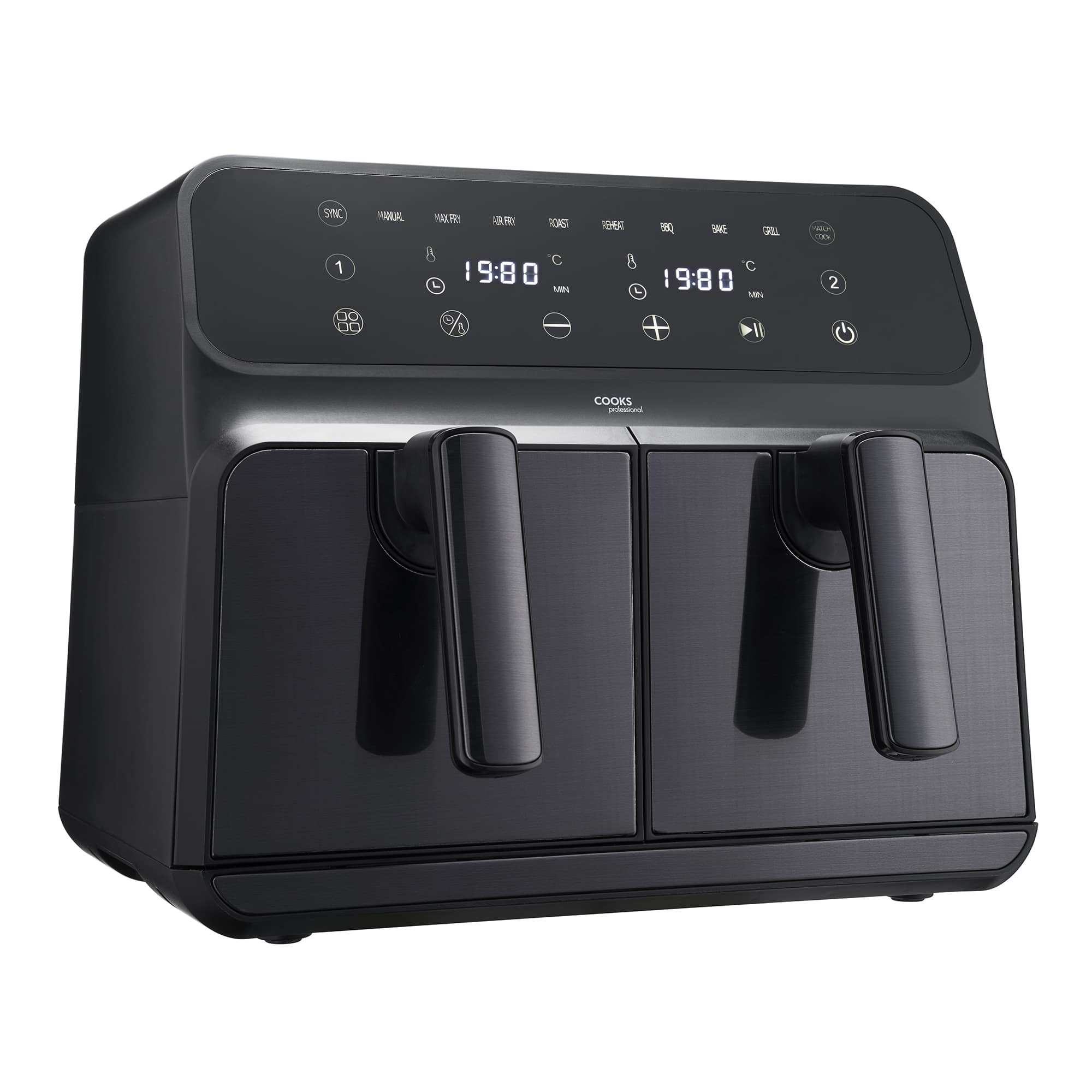 Friteuse à double cuisson numérique 8 L | Noir