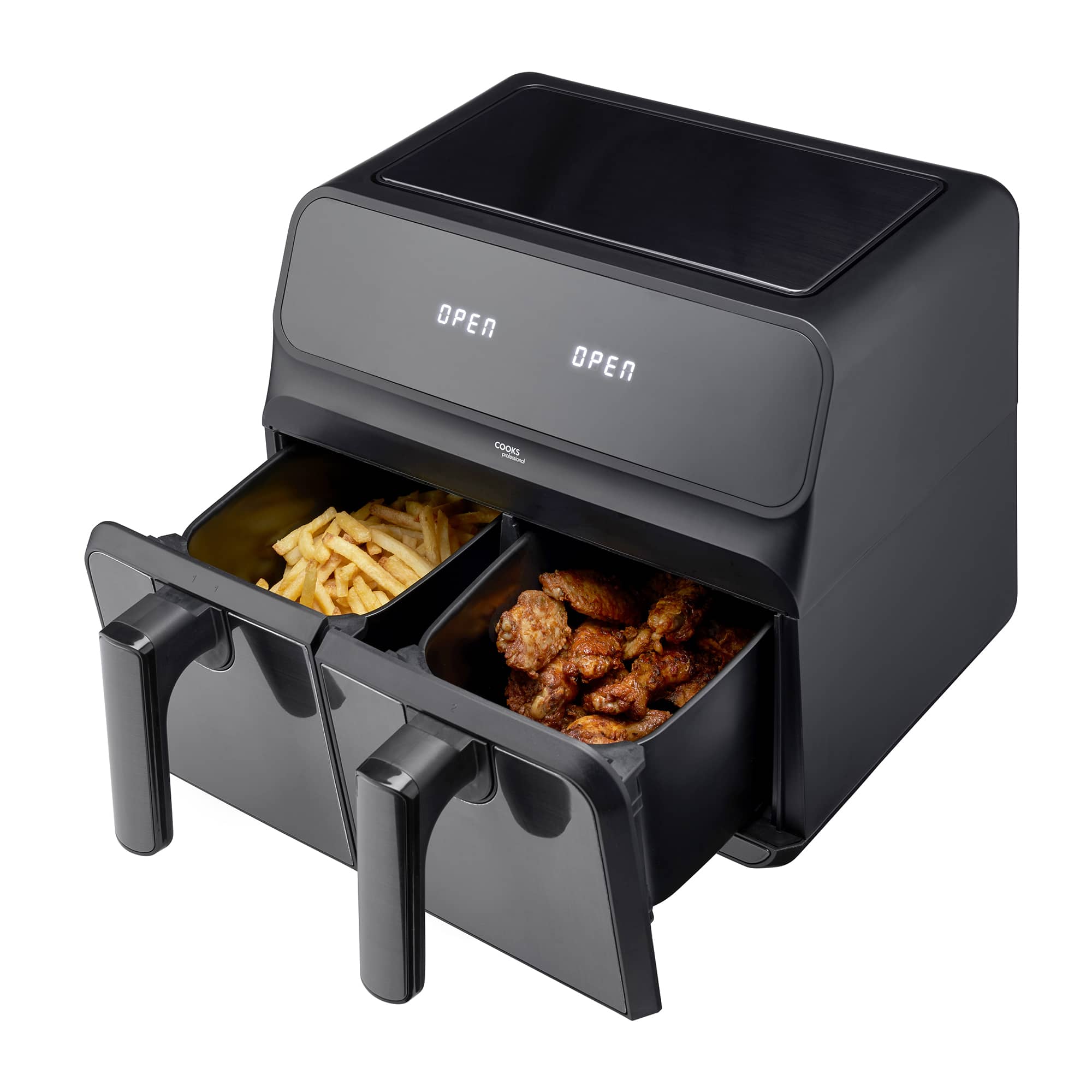 Friteuse à double cuisson numérique 8 L | Noir
