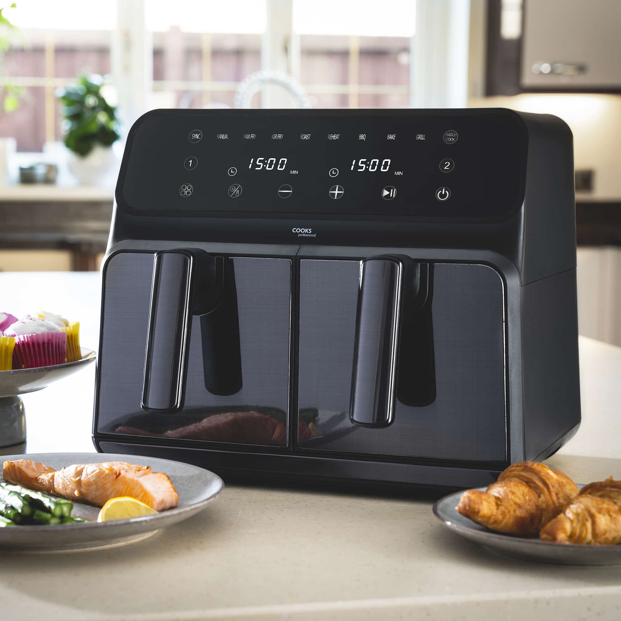 8L Digital Dual Air Fryer | Black