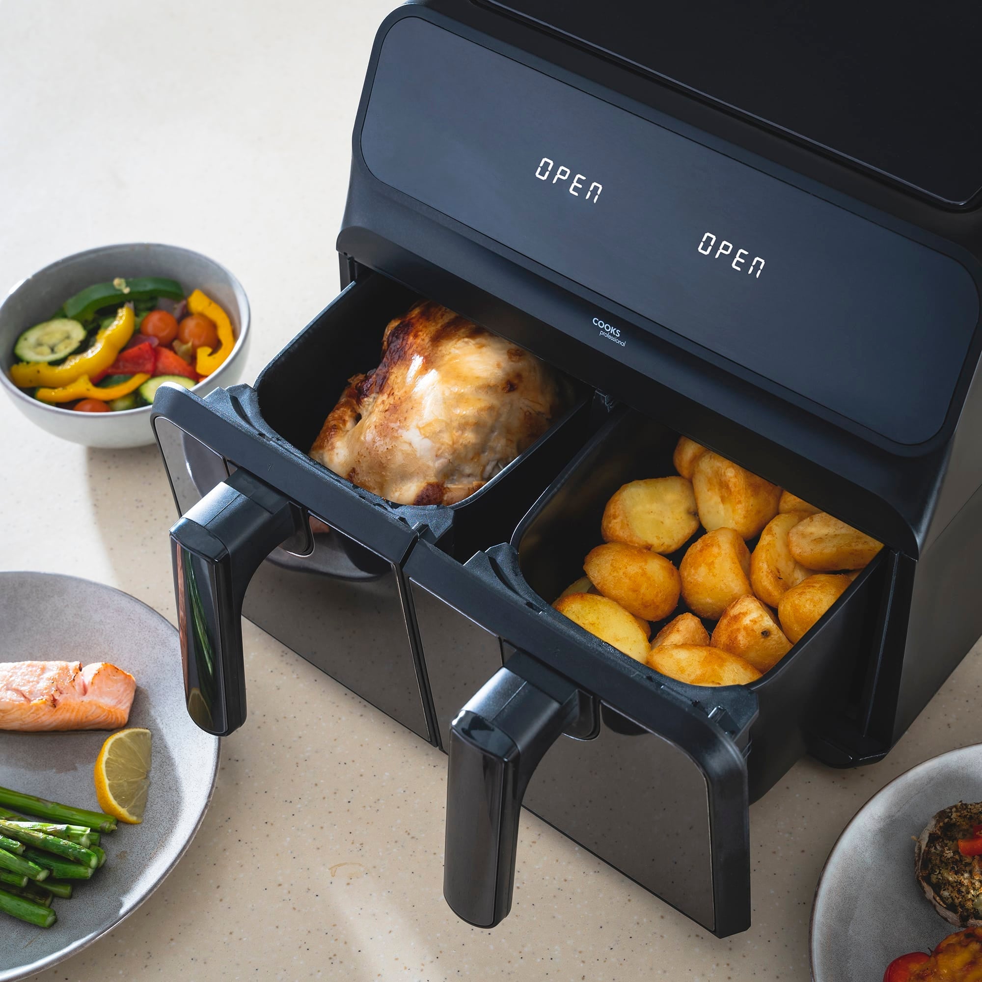 8L Digital Dual Air Fryer | Black