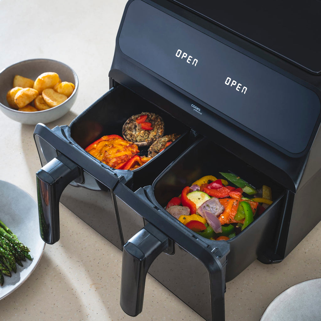 Friteuse à double cuisson numérique 8 L | Noir