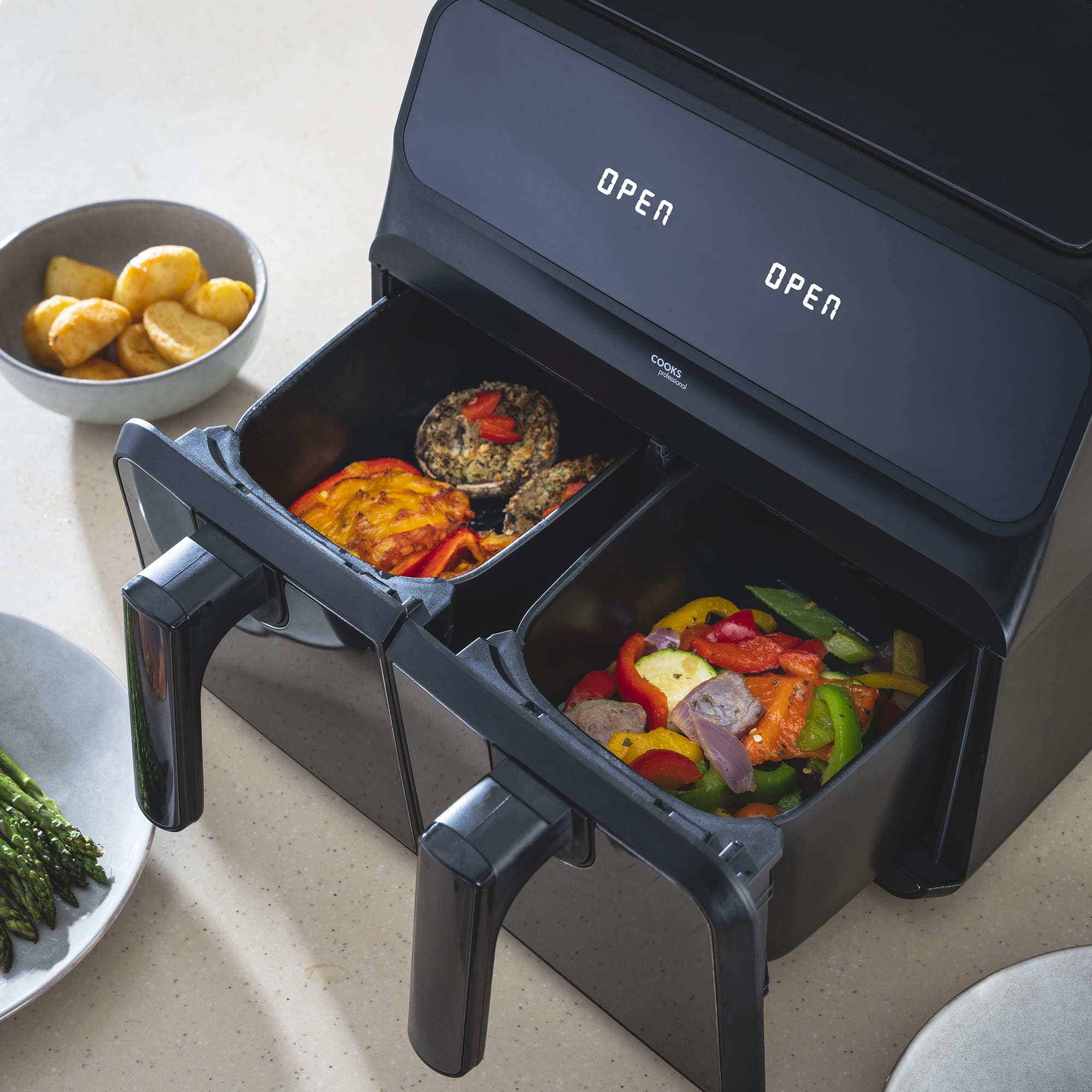 8L Digital Dual Air Fryer | Black