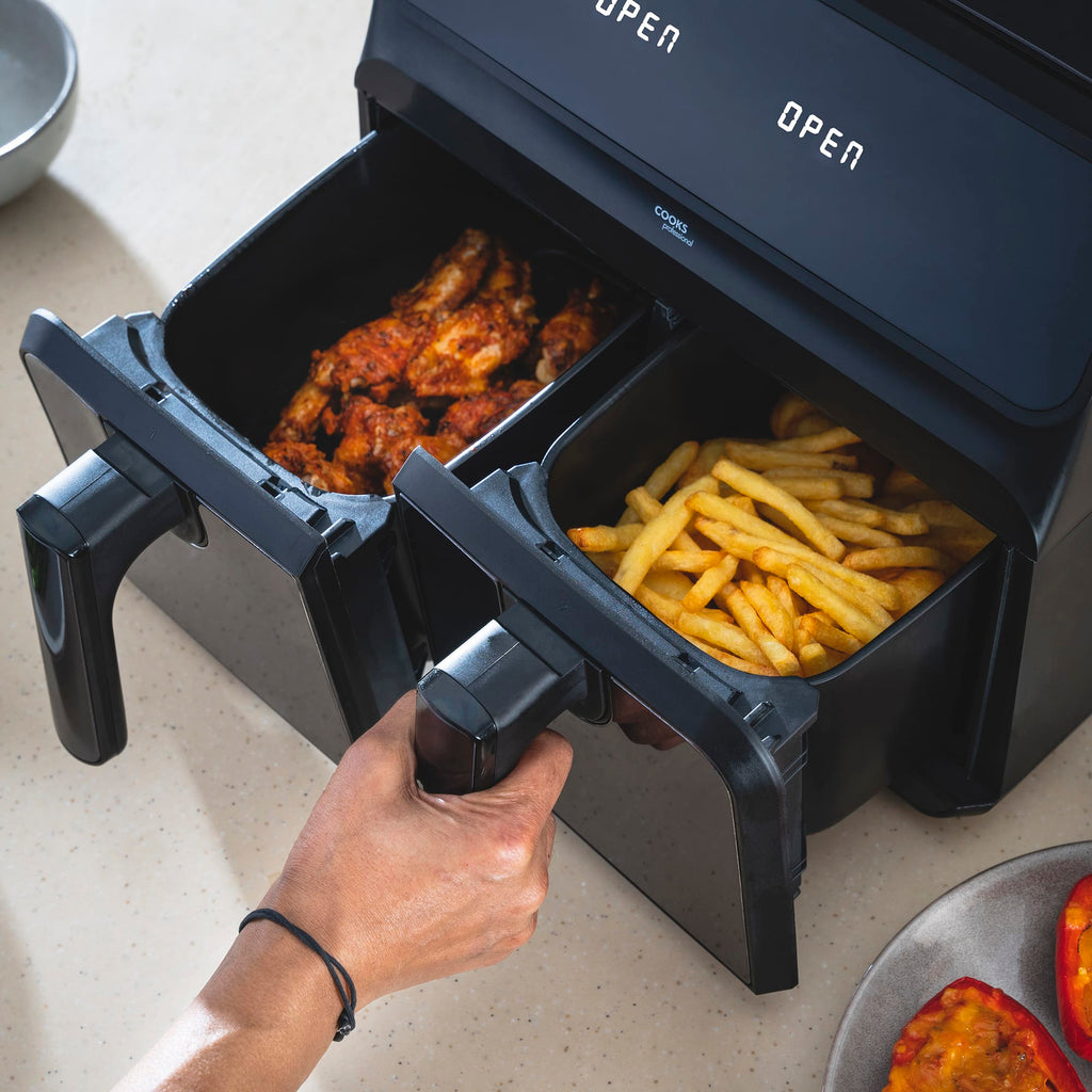 Friteuse à double cuisson numérique 8 L | Noir