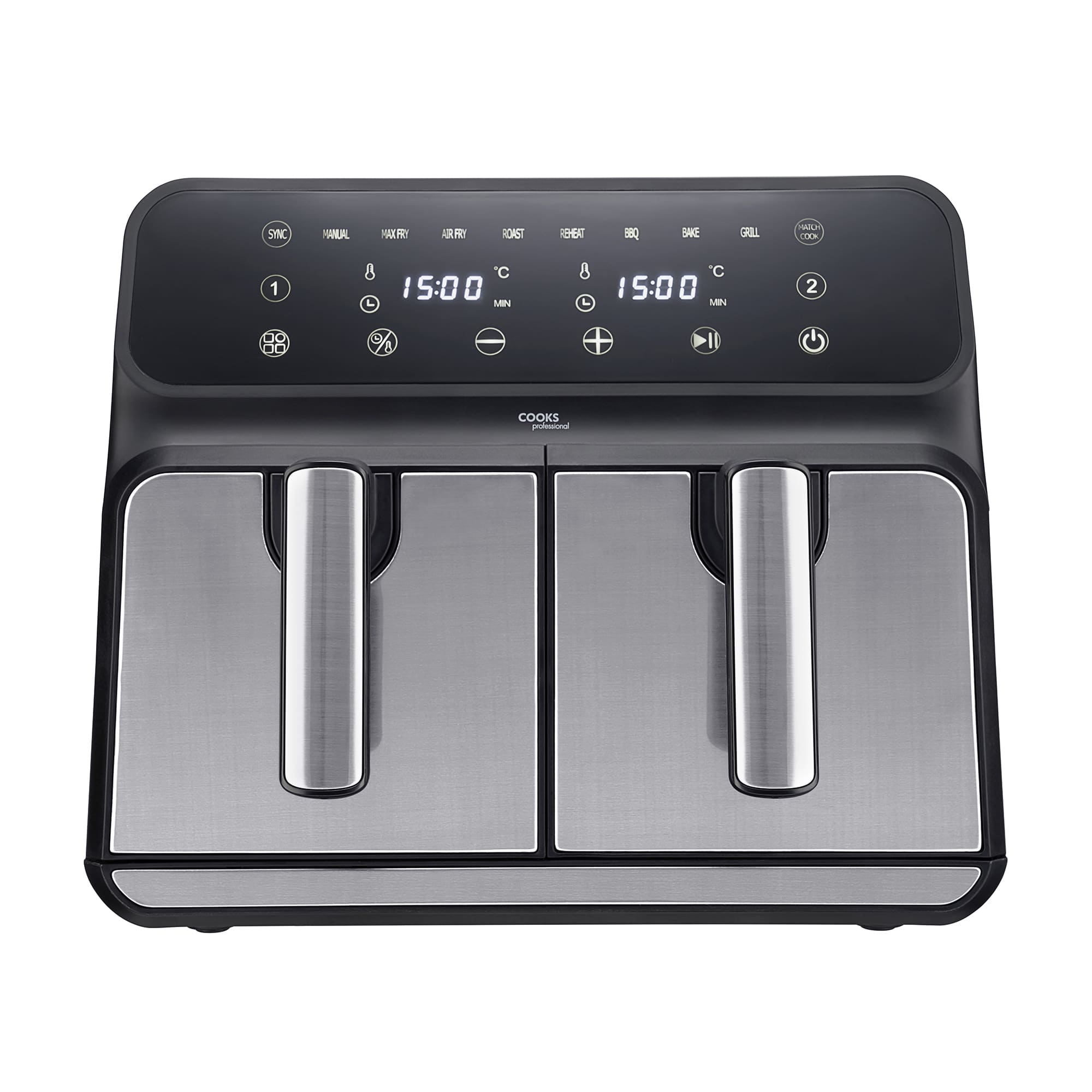 Friteuse à air numérique double 8 L | Argenté