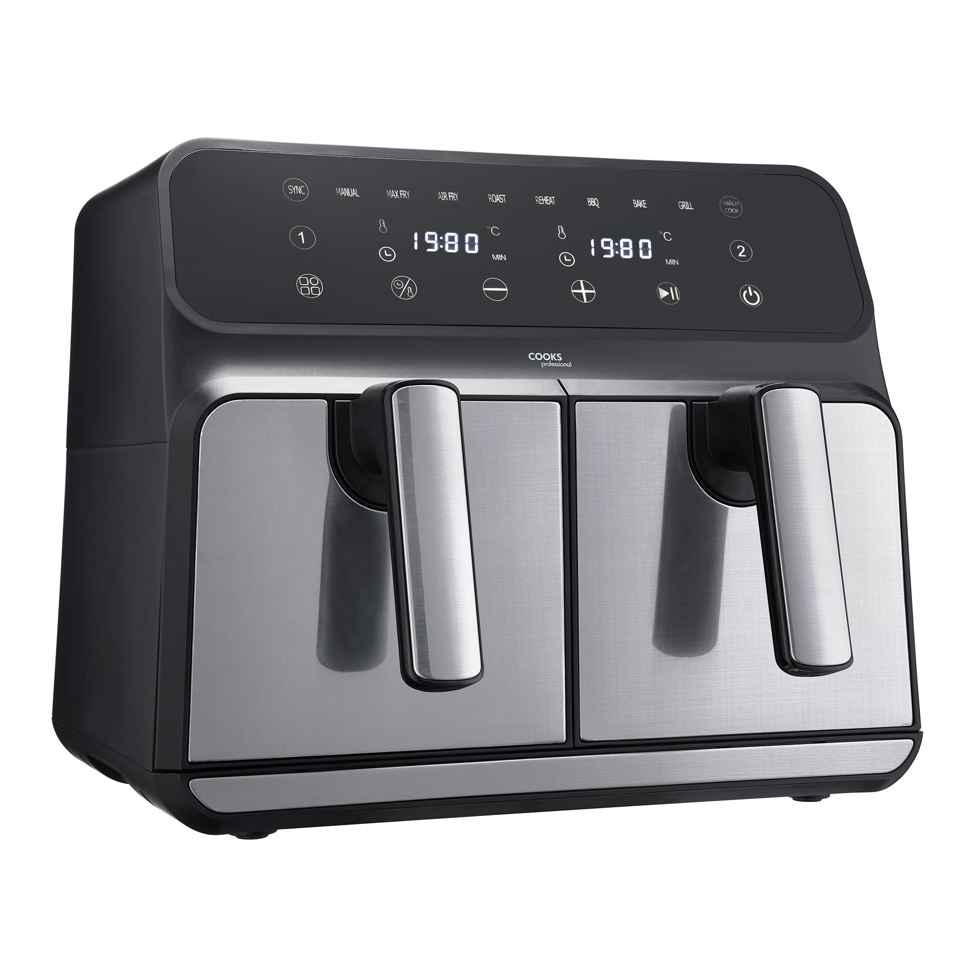 8L Digital Dual Air Fryer | Silver