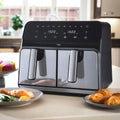 Friteuse à air numérique double 8 L | Argenté