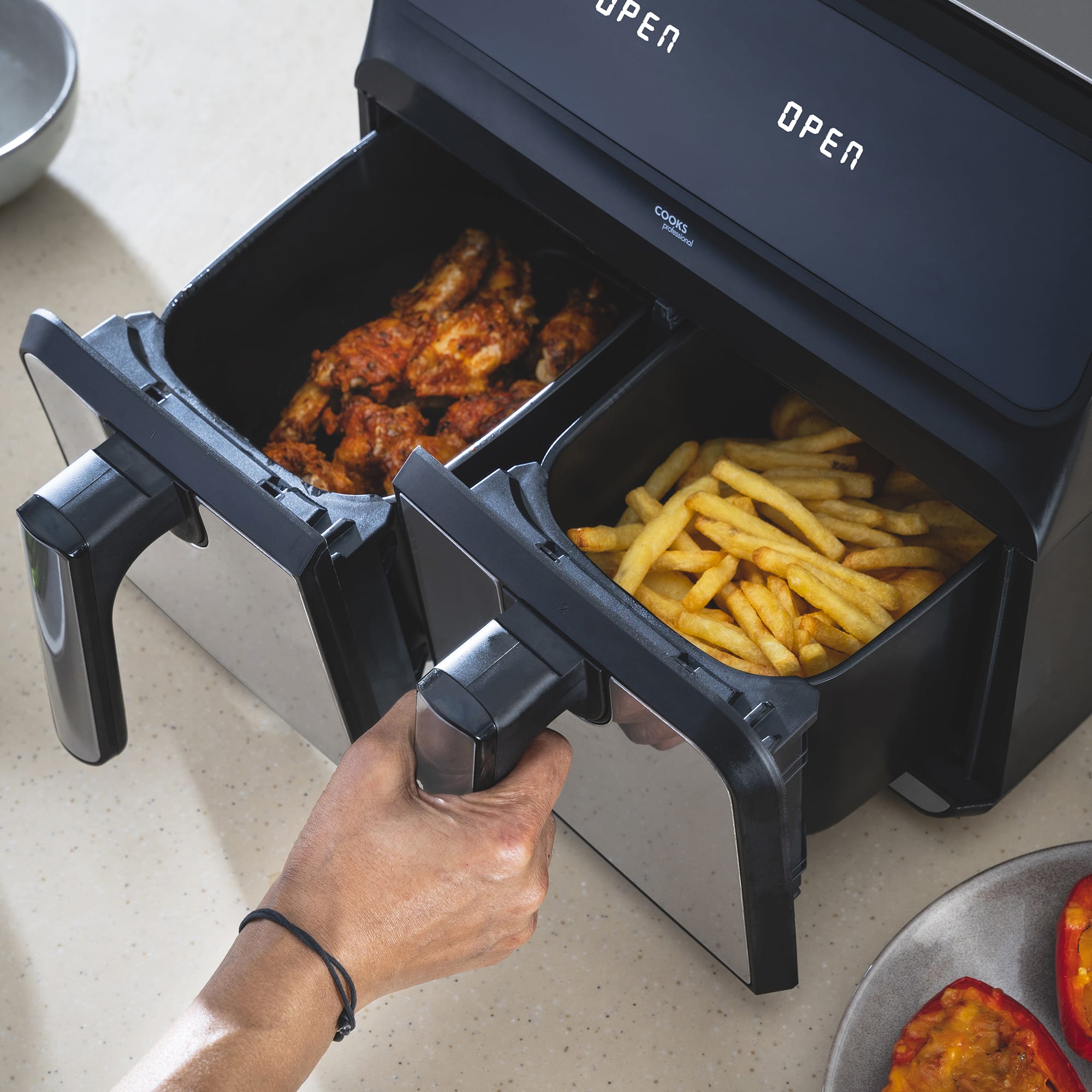 8L Digital Dual Air Fryer | Silver