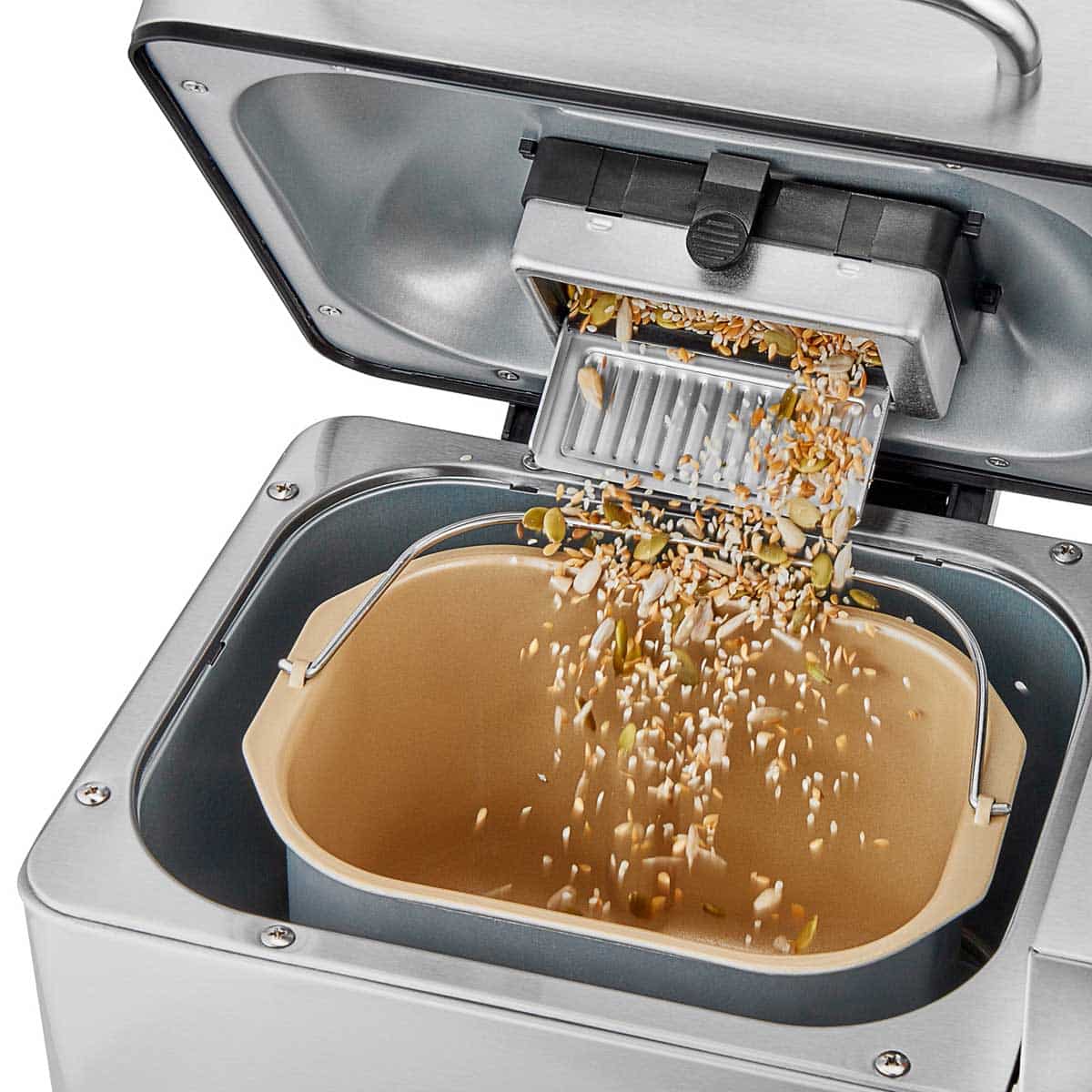 Bread Maker with Fruit and Seed Dispenser