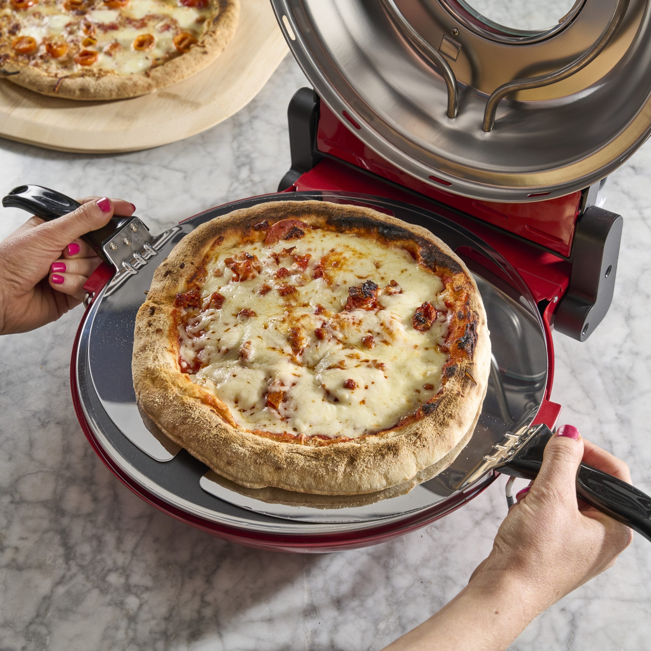 Four à pizza électrique | Rouge