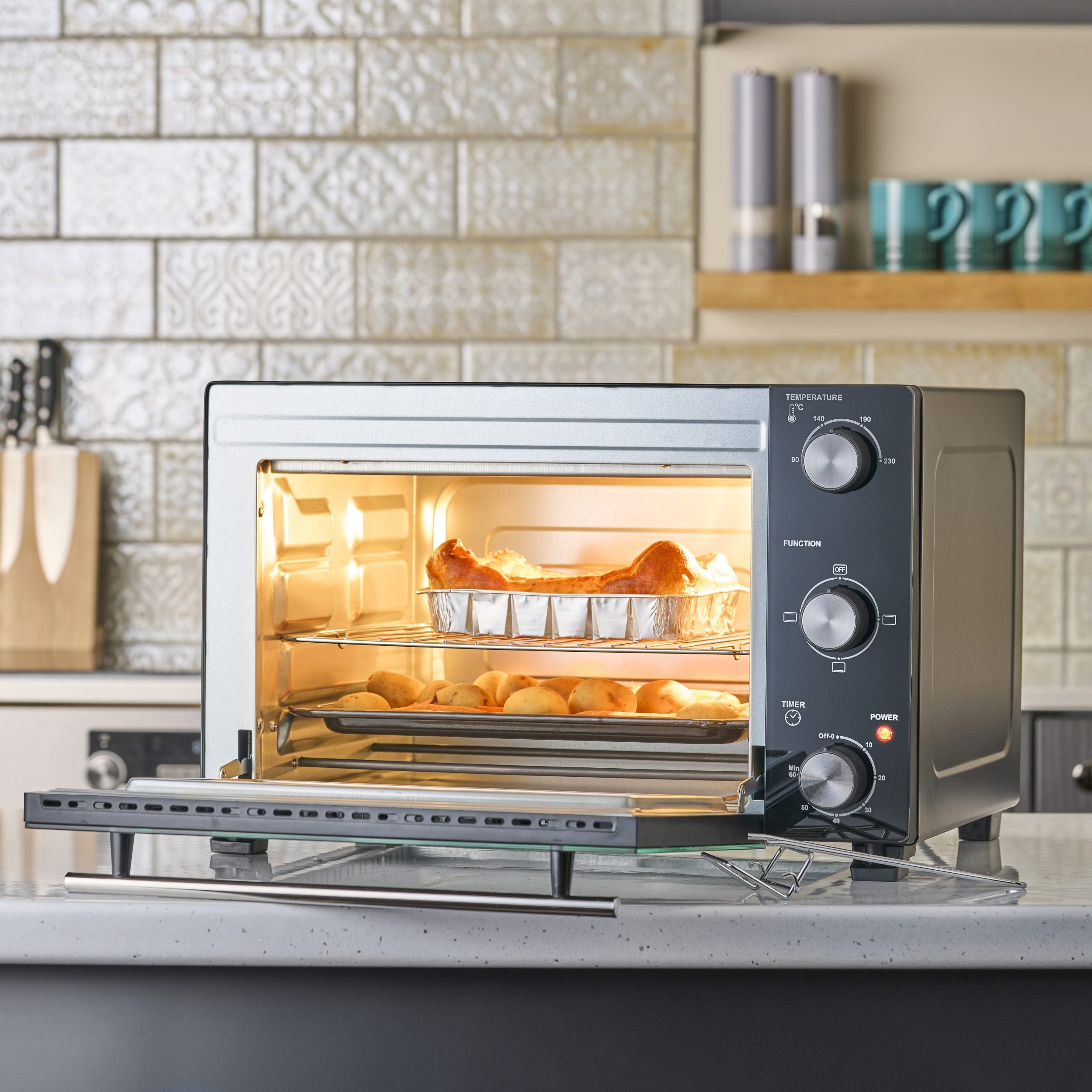 28L Mini Oven | Black / Silver