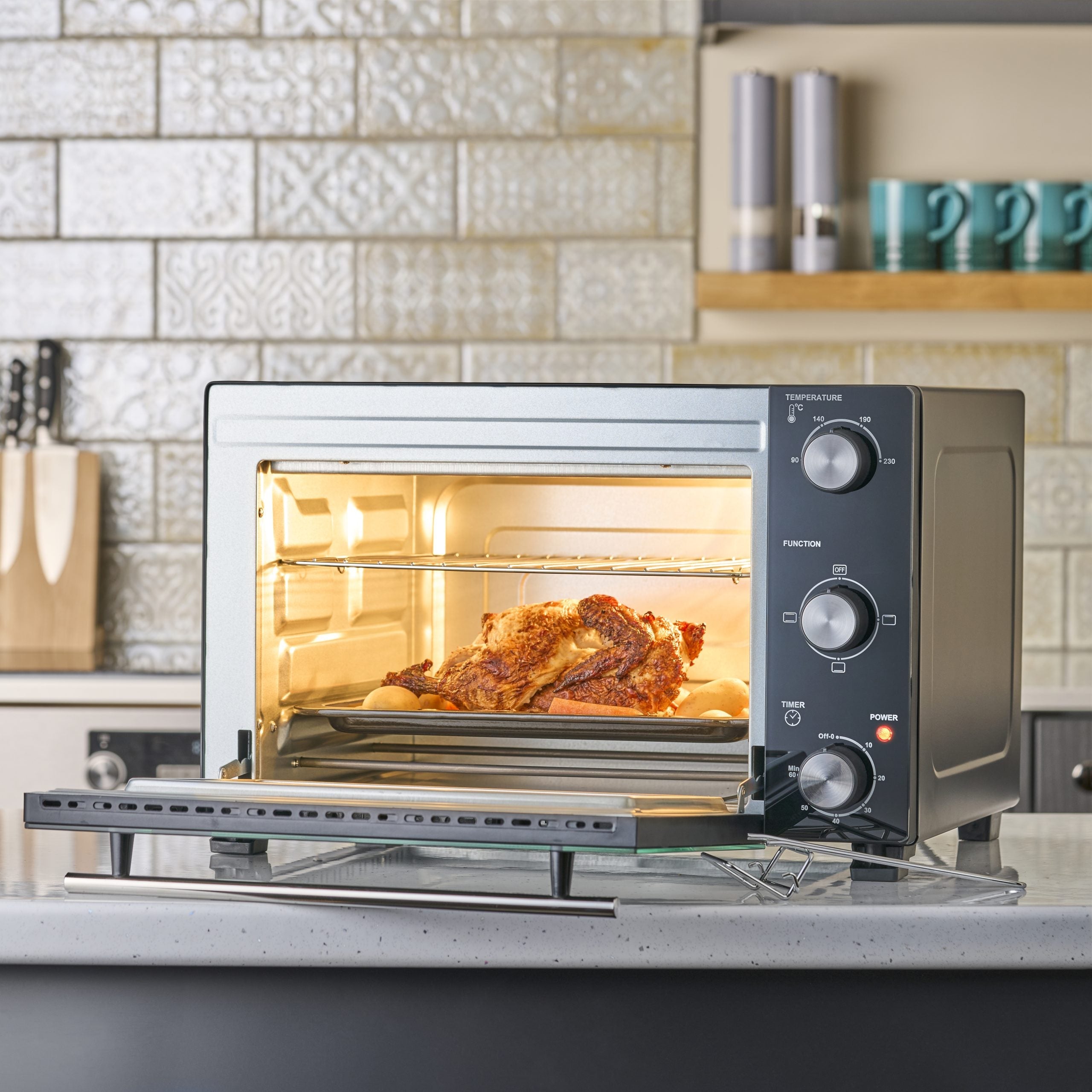 28L Mini Oven | Black / Silver