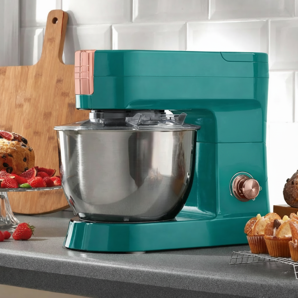 Multi Function 6.2L Stand Mixer | Teal / Rose Gold