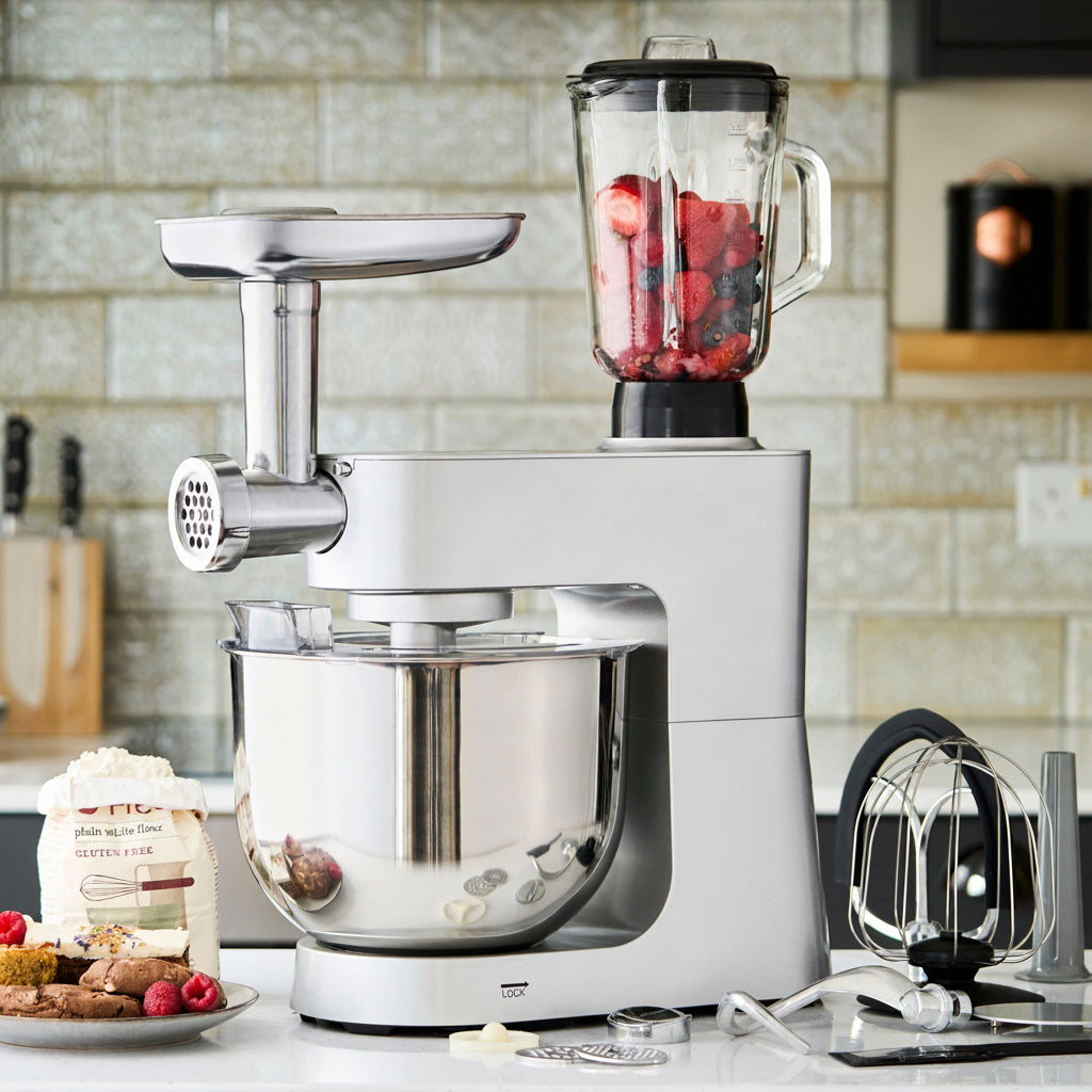 Multi Function 8L Digital Stand Mixer | Silver