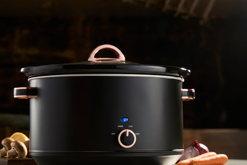 8L Slow Cooker | Black / Rose Gold