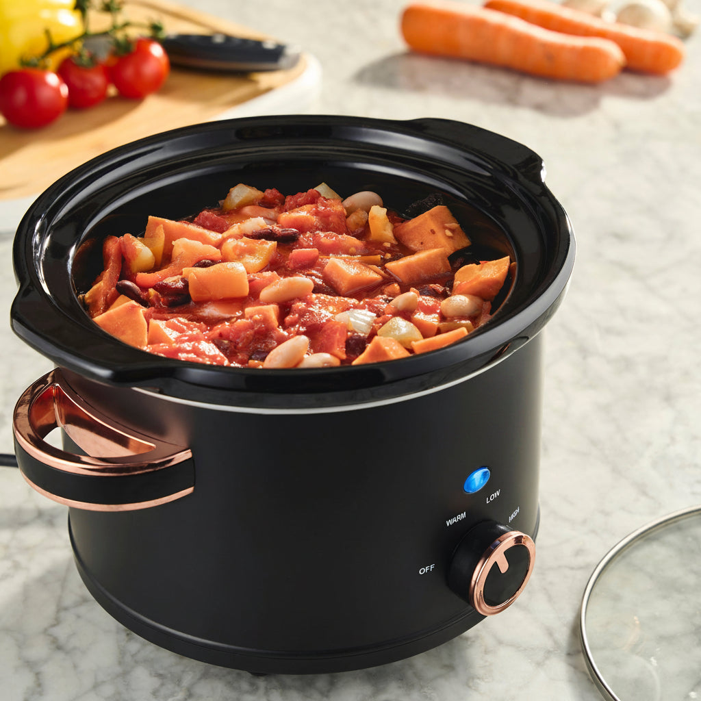 2.5L Slow Cooker | Black / Rose Gold