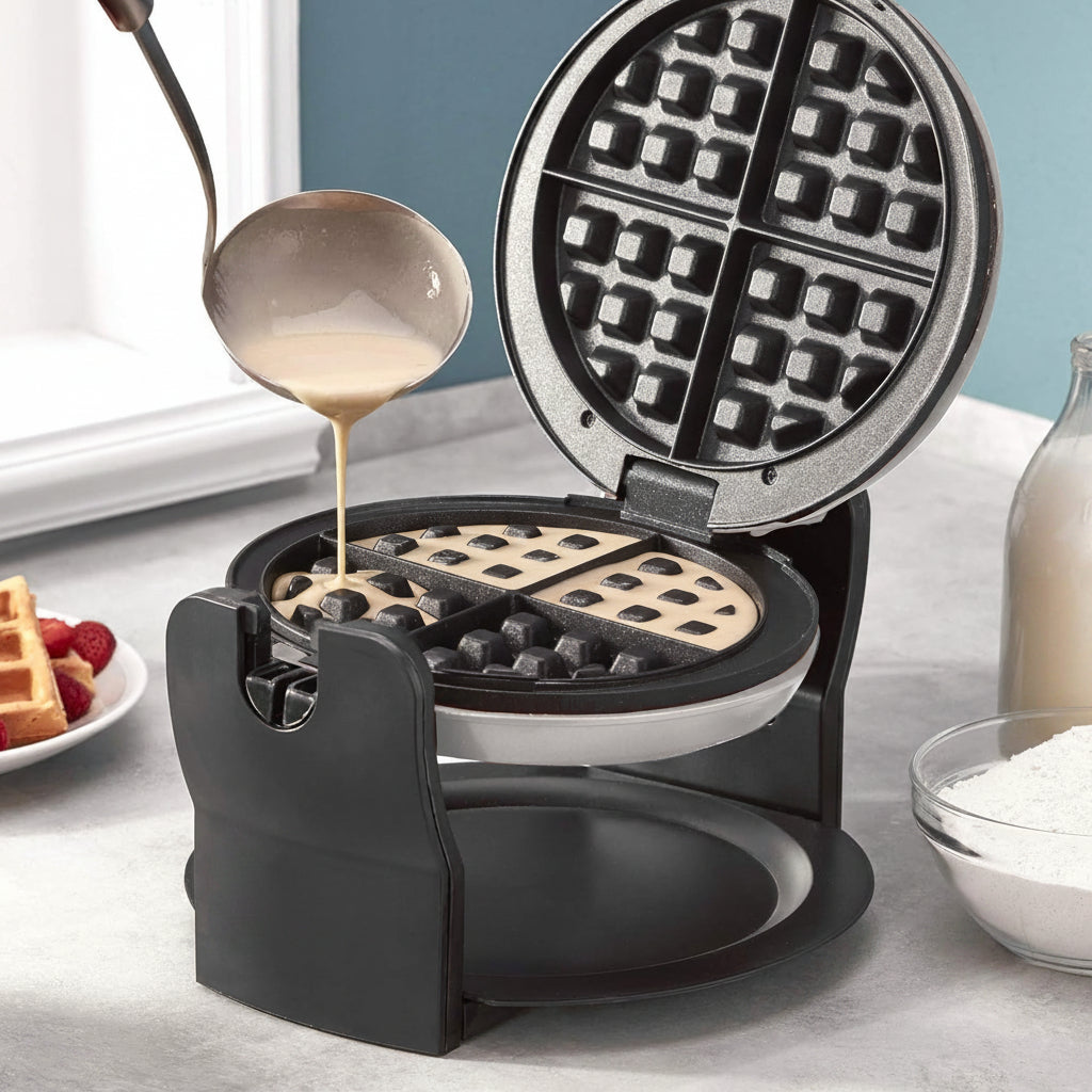 Rotary Waffle Maker | Silver