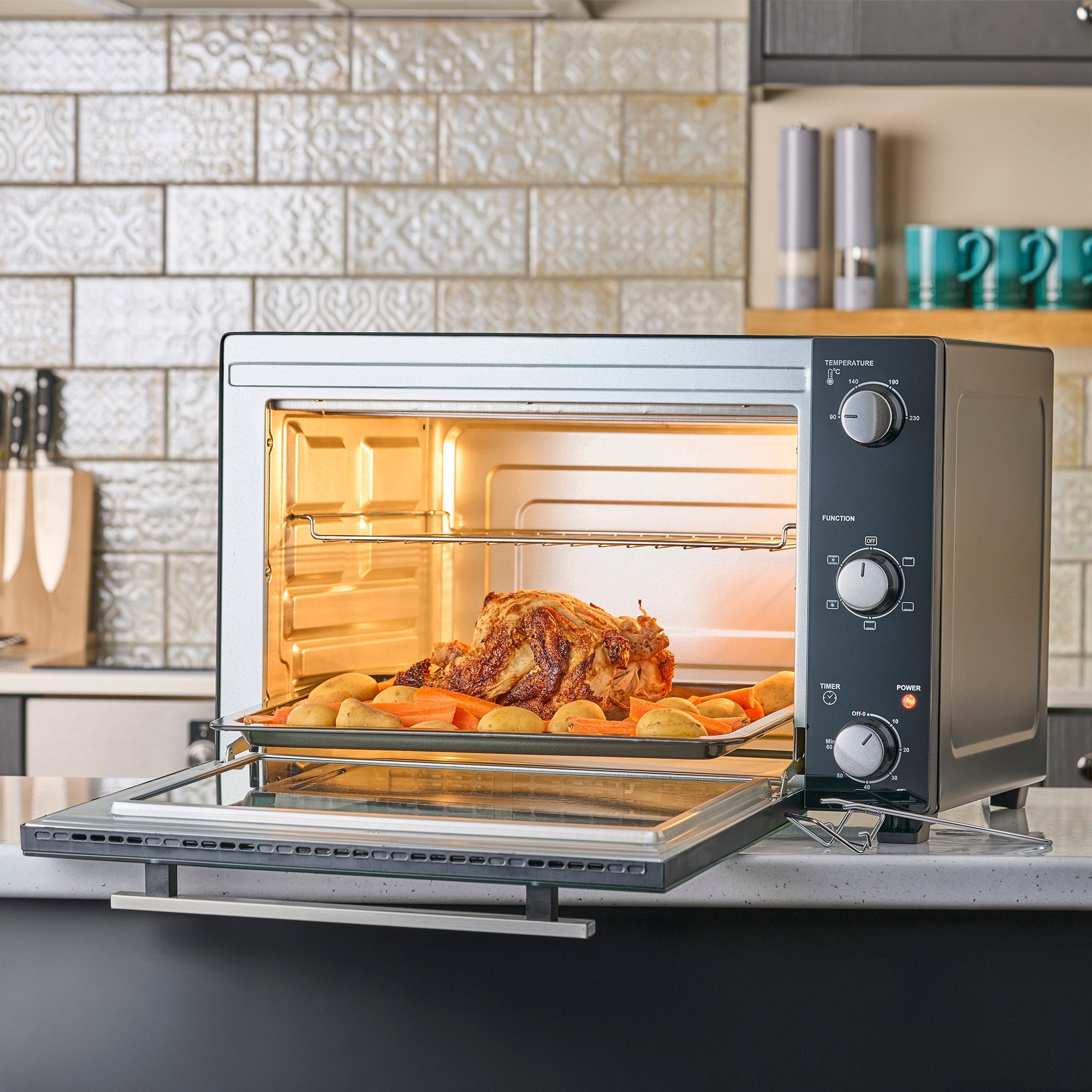 48L Mini Oven | Black / Silver