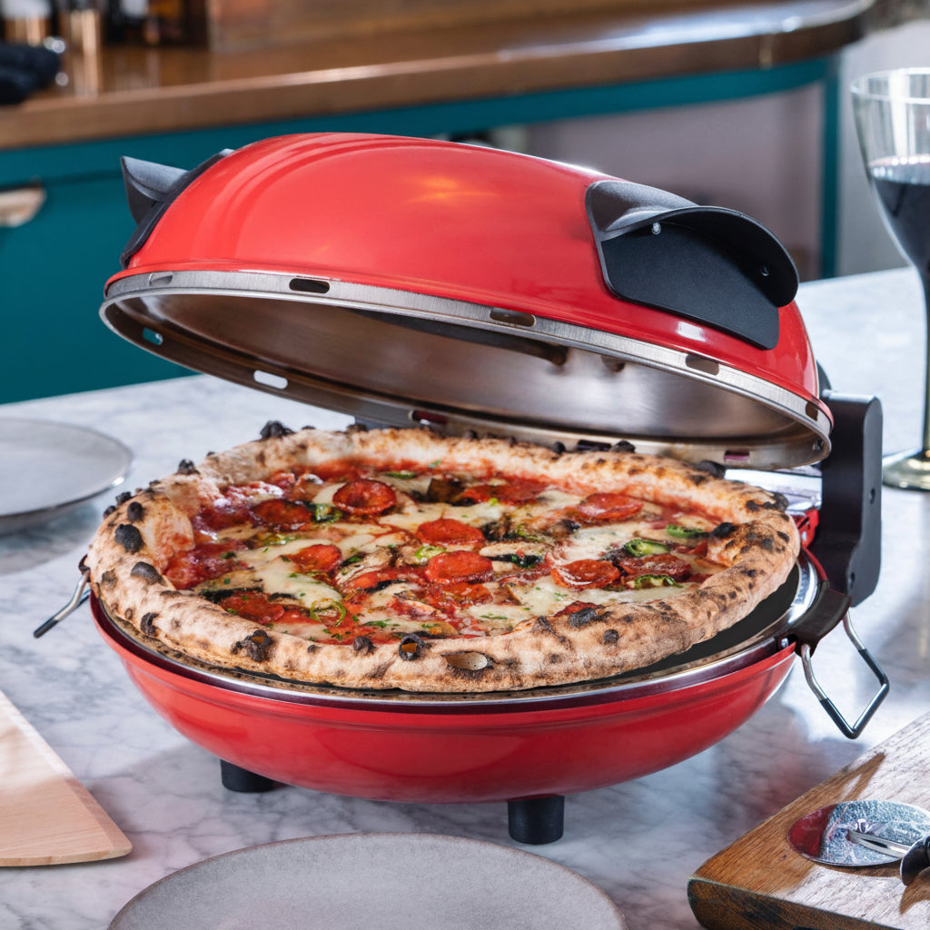 Four à pizza électrique | Rouge