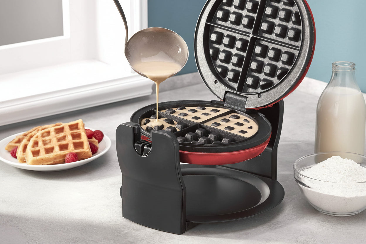 Rotary Waffle Maker | Red